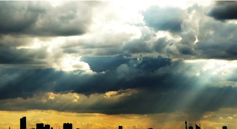 London skyline clouds